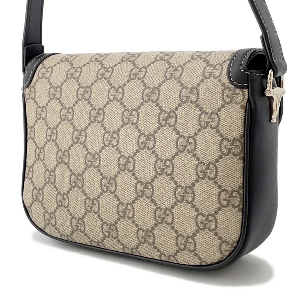 Gucci Soft Bag GG Shoulder Supreme Black Horsebit - Picture 1 of 12